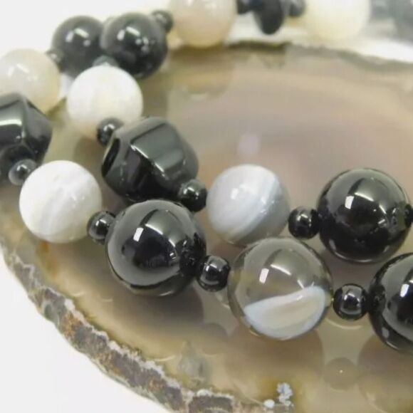 Desert Rose Trading 925 Sterling Silver Onyx & Agate 122g - Picture 7 of 7